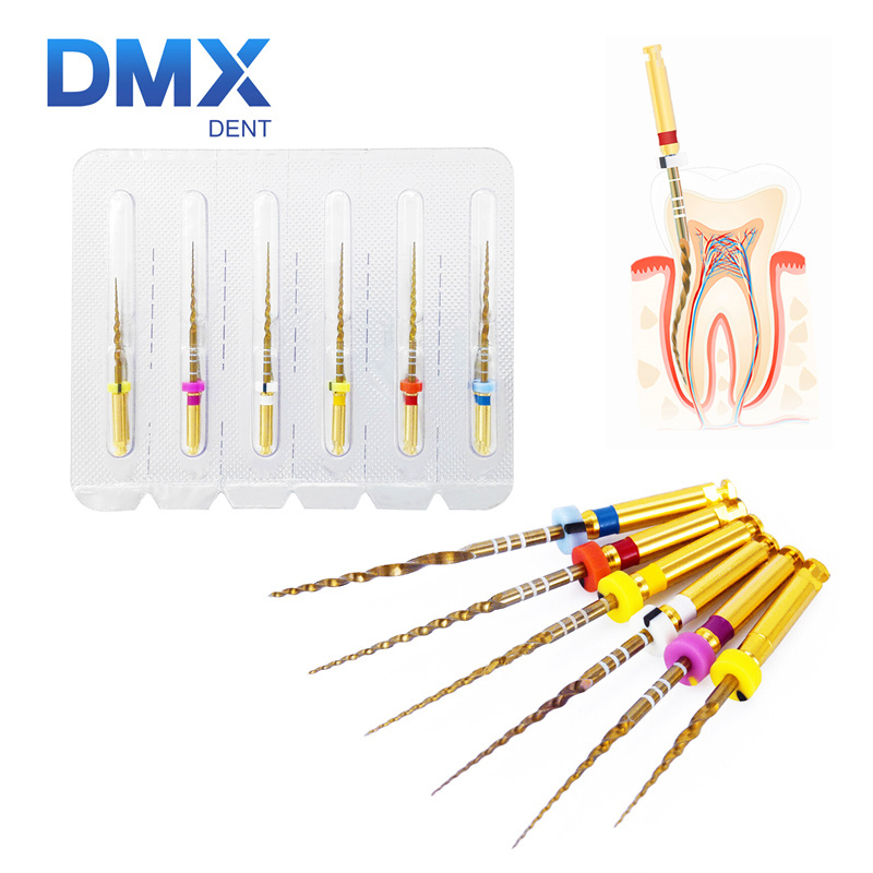 DMXDENT Dental Endodontic NITI Endo Rotary Files Gold Taper Engine Use + Free Gift