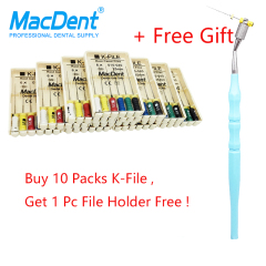 MacDent Dental Endo Endodontics Hand Use Root Canal K-File + Free Gift