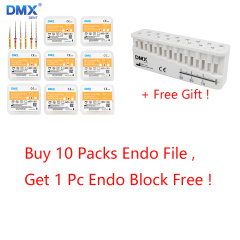 DMXDENT Root Canal Gold Taper NITI Files Endodontic Rotary +Free Gift