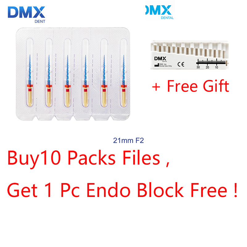 DMXDENT PT-BLUE Dental Heat Activated Niti Endodontic Root Canal Files + Free Gift