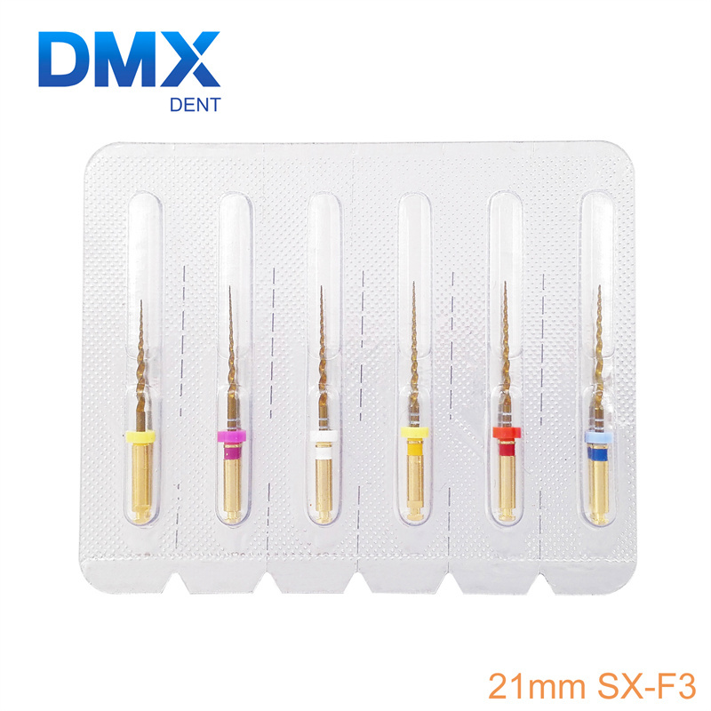 DMXDENT Dental Endodontic NITI Endo Rotary Files PT-Gold Taper Engine Use + Free Gift