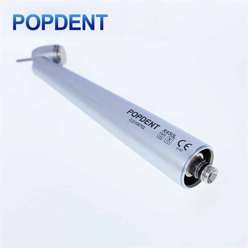 POPDENT Fiber Optic 45° Angled Dental High Speed Surgical Handpiece Fit NSK Style X450L,Kavo Style X450KL