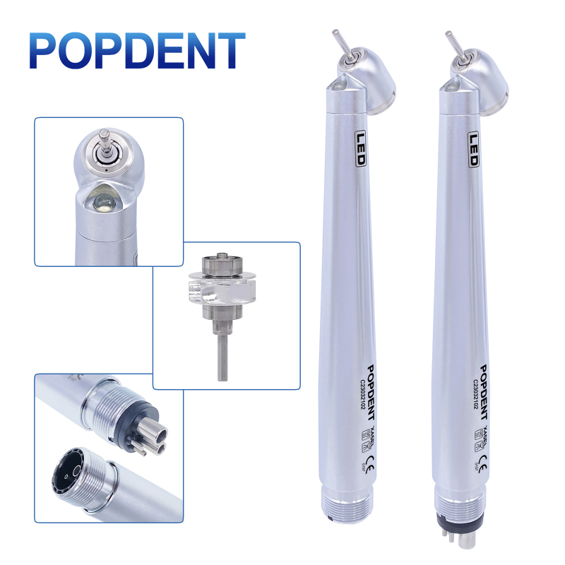 POPDENT X45EL E-Generator LED Dental 45° Surgical High Speed Handpiece Turbine