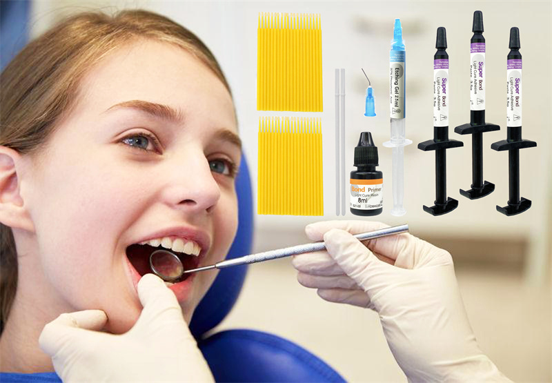 Dental Orthodontic Bonding Bracket Light Cure Adhesive Kit Resin Paste Syringe