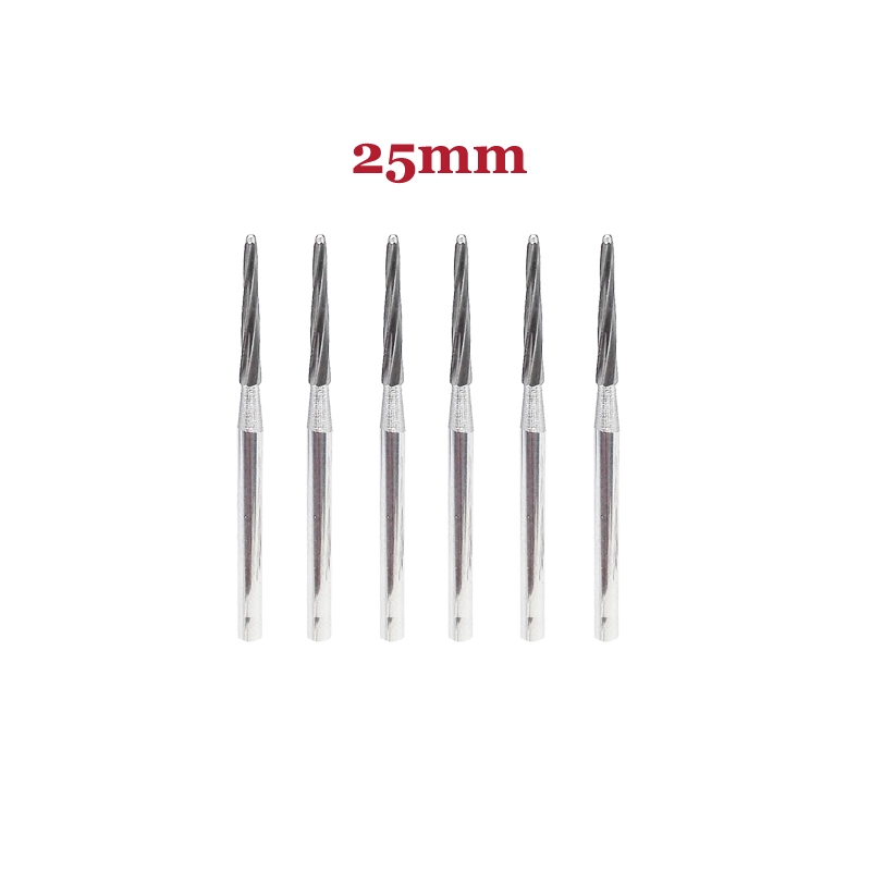 Endo-Z Dental Endodontic Tungsten Steel /  Gold-Plated Carbide Burs For High Speed Handpiece 23mm / 25mm / 28mm