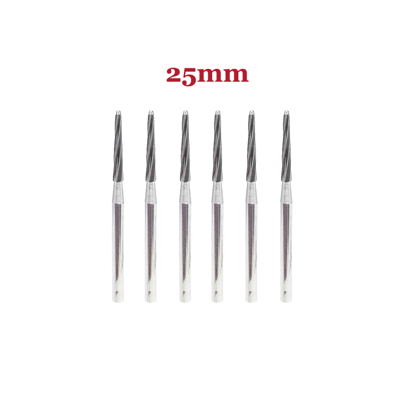 Endo-Z Dental Endodontic Tungsten Steel /  Gold-Plated Carbide Burs For High Speed Handpiece 23mm / 25mm / 28mm