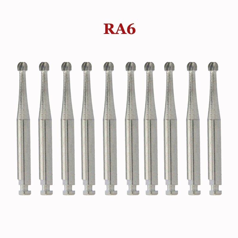 DMXDENT RA1 / RA2 / RA3 / RA4 / RA5 / RA6 / RA7 / RA8 Round Carbide Bur for Slow Speed Latch Type 10pcs