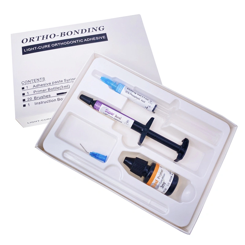 Dental Orthodontic Light Cure Brackets Mini Adhesive Bonding System Kit