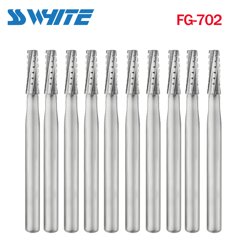 SS WHITE HP701/ FG330 / FG700 / FG701 / FG702 Carbide Burs For Dental Low / High Speed Handpiece 10Pcs/Pack