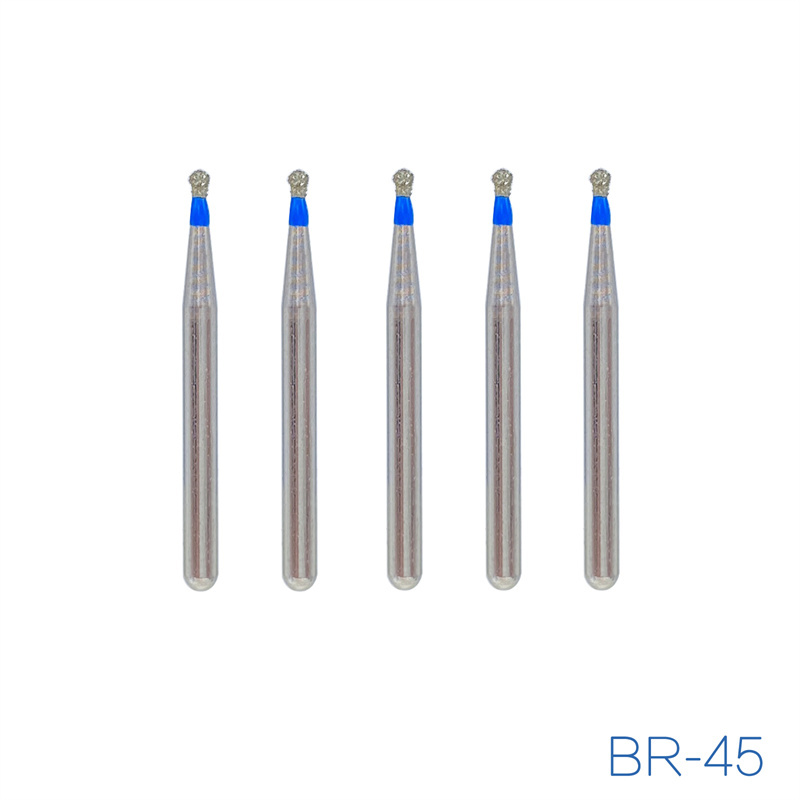 DMXDENT Diamond BR-45 Burs BR Ball Round Dental FG 1.6mm Bur For High Speed Handpiece