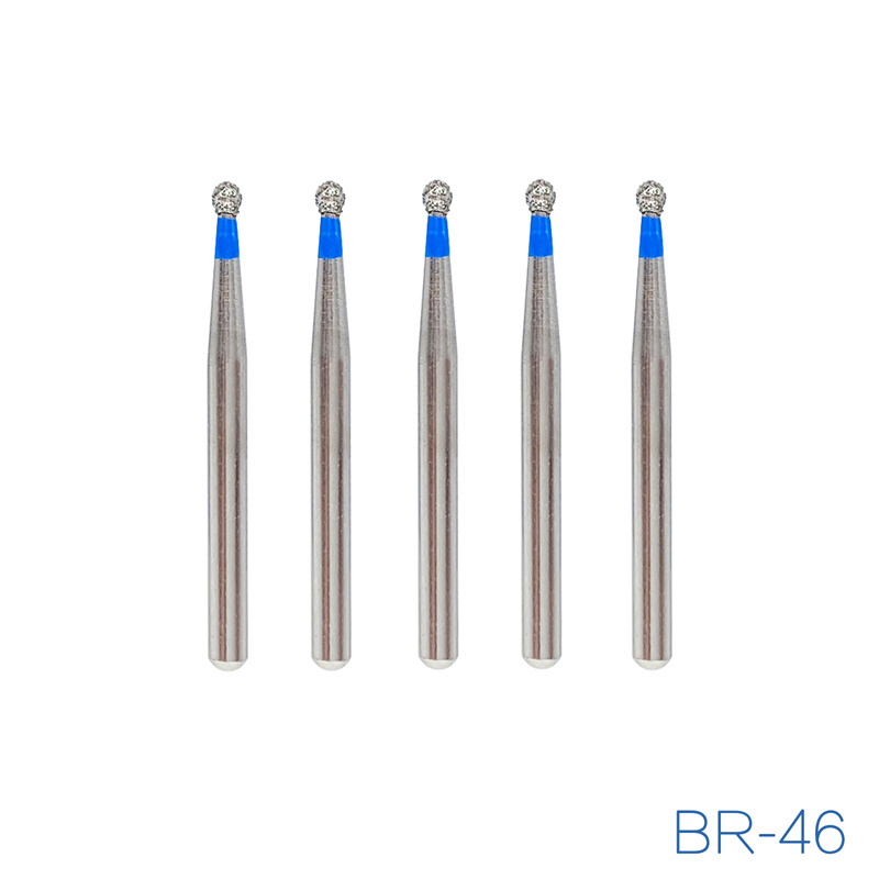 DMXDENT Diamond BR-46 Burs BR Ball Round Dental FG 1.6mm Bur For High Speed Handpiece