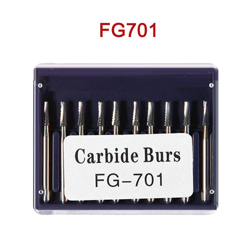 Dental Tungsten Carbide Tungsten Steel Burs for High Speed Handpiece FG1/2/3/4/5/6/7/8/245/330/556/557/558/701/702/701L/702L/1557/1558/1957/1958/7901/7902/7903