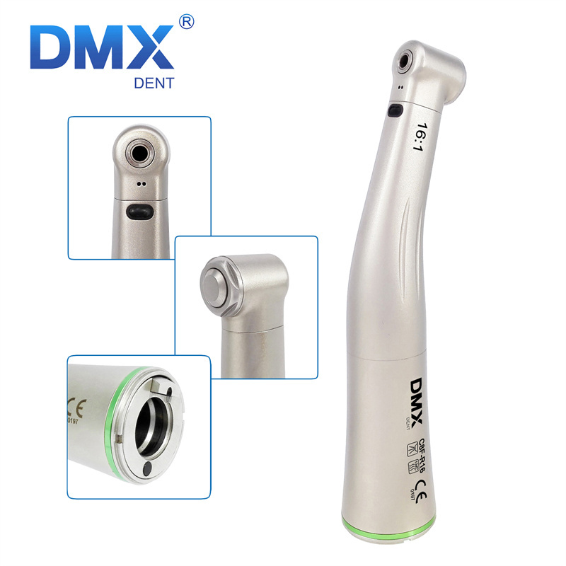 DMXDENT Dental Low Speed（Reduction）Fiber Optic Contra Angle Handpiece 4:1 10:1 16:1 NSK