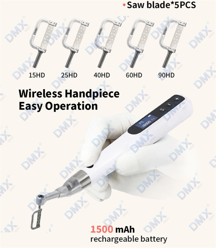 DMXDENT Orthodontics Prophy Enamel Wireless Handpiece Motor Dental Contra Angle Saw Blade