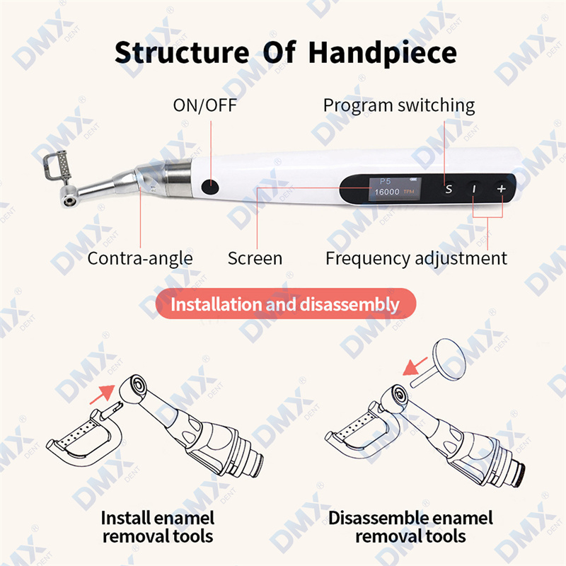 DMXDENT Orthodontics Prophy Enamel Wireless Handpiece Motor Dental Contra Angle Saw Blade