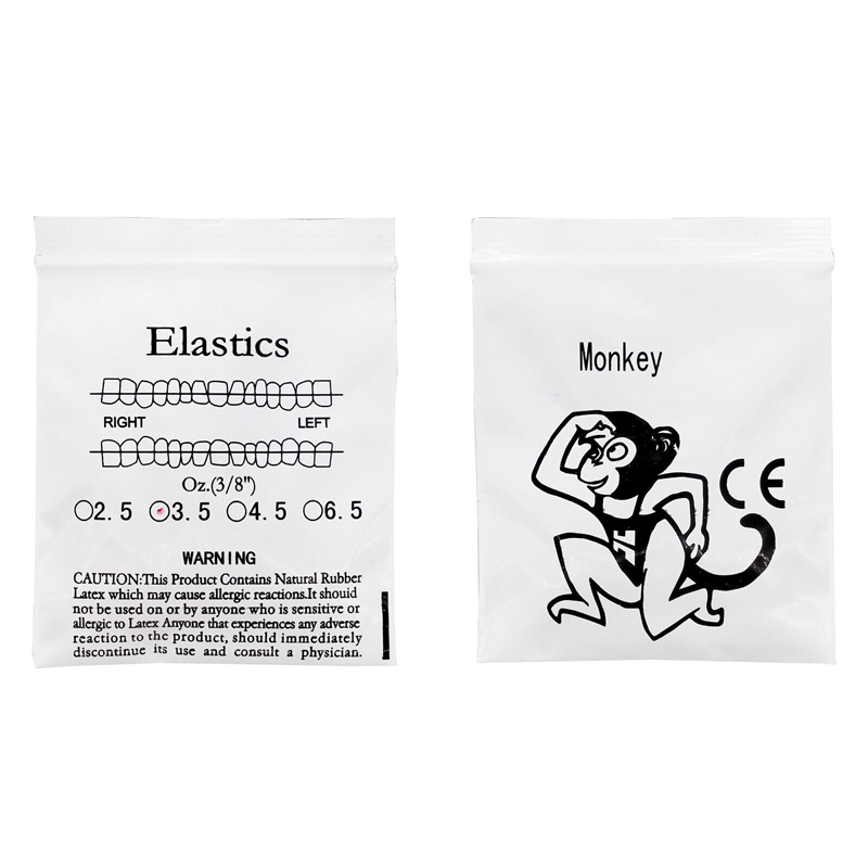 5000pcs Orthodontic Elastic Bands – 3.5 Oz, 1/8" Chipmunk Latex Rubber Bands For Braces