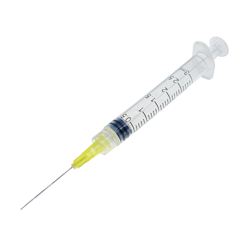 Dental Irrigation Syringes & Tips, 3ml 27 Gauge ,3cc