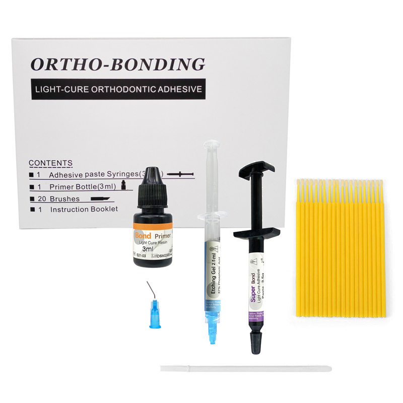 Dental Orthodontic Light Cure Brackets Mini Adhesive Bonding System Kit