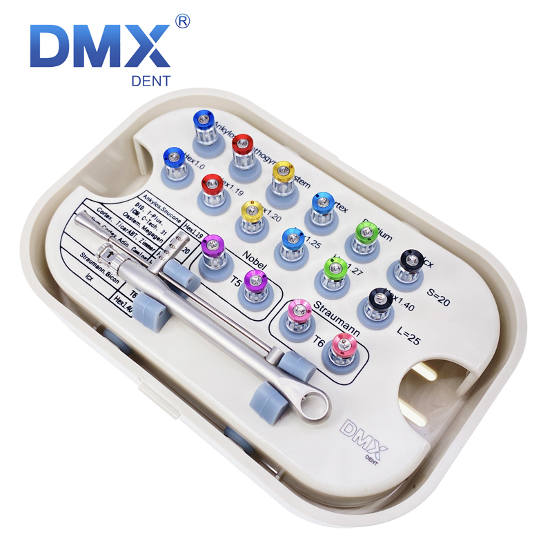 DMXDENT Dental Torque Wrench Screw Drivers Remover Universal Implant Prosthetic Ki
