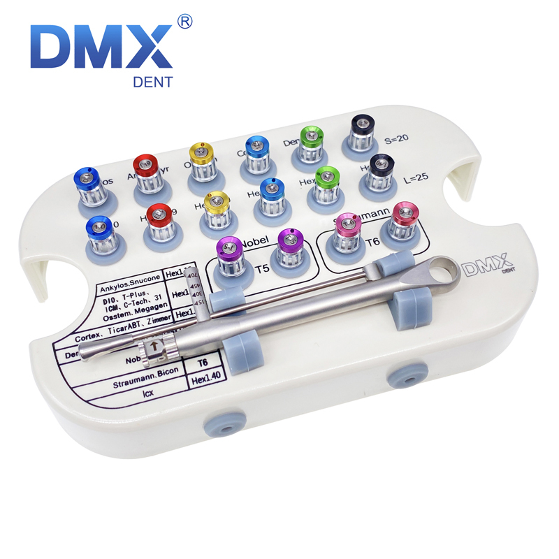DMXDENT Dental Torque Wrench Screw Drivers Remover Universal Implant Prosthetic Ki