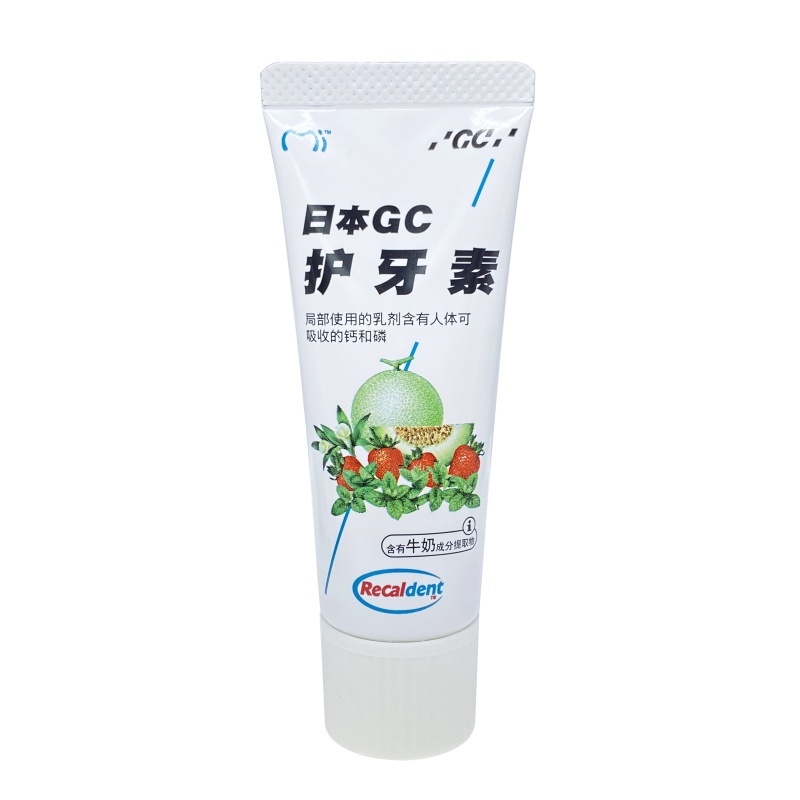 GC TOOTH MOUSSE STRAWBERRY TOPICAL TOOTH CREAM WITH RECALDENT 1 TUBE OF 40 GM