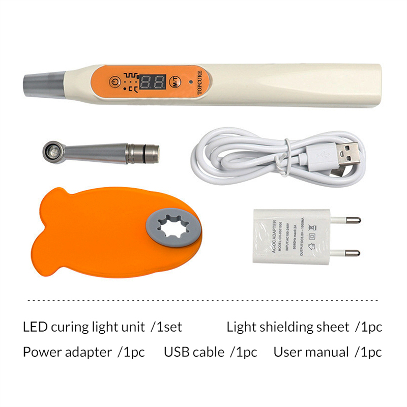 Dental 1 Second Curing Light LED Curing Lamp 360° Swivel Head 2500mw/cm²