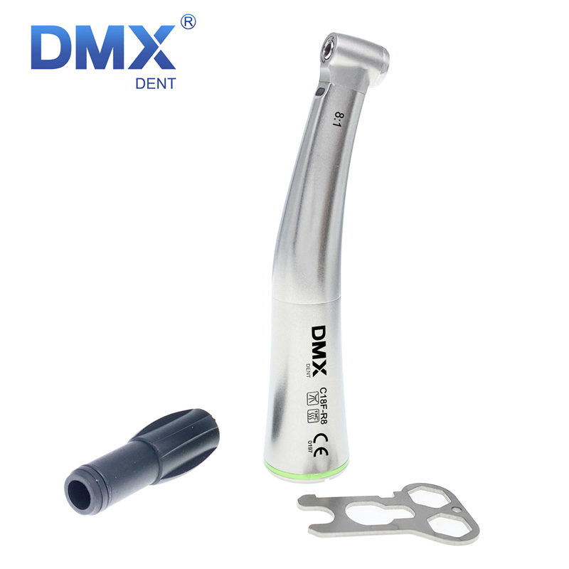 DMXDENT C18F-R8 Dental Endo 8:1 Fiber Optic Contra Angle Handpiece Mini Head