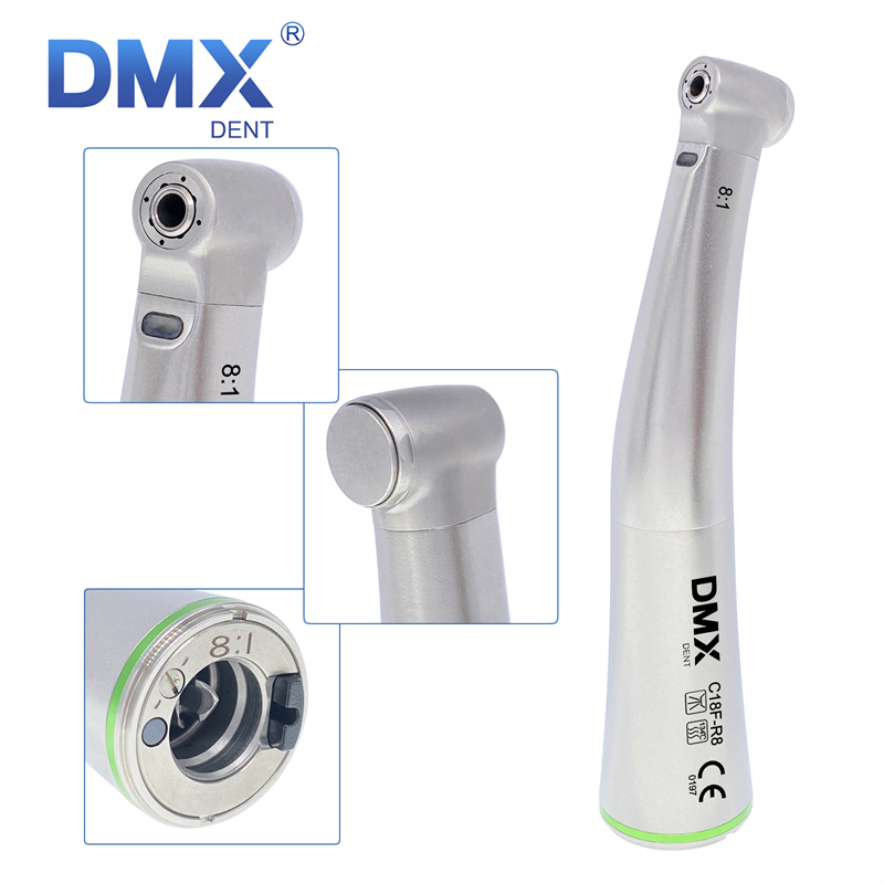 DMXDENT C18F-R8 Dental Endo 8:1 Fiber Optic Contra Angle Handpiece Mini Head