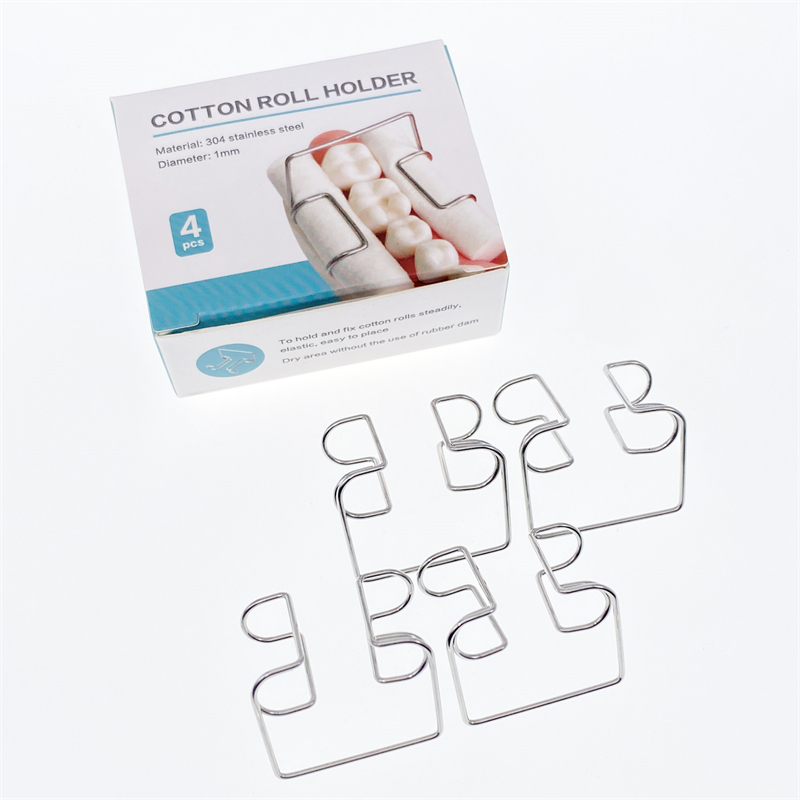 4Pcs Dental Cotton Roll Holder Stainless Steel Surgical Isolating Teeth Clip Holders