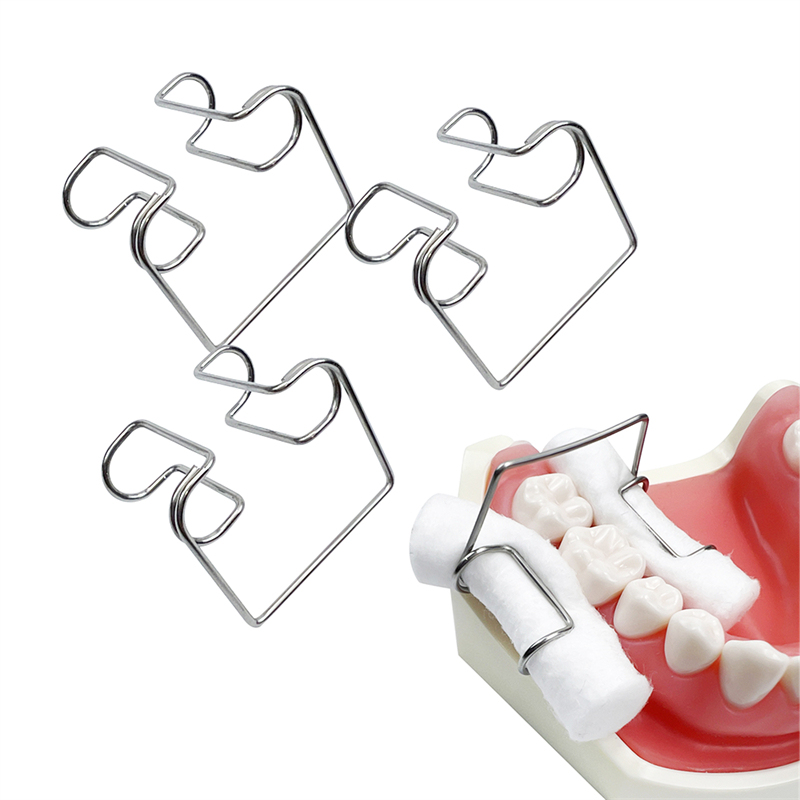 4Pcs Dental Cotton Roll Holder Stainless Steel Surgical Isolating Teeth Clip Holders
