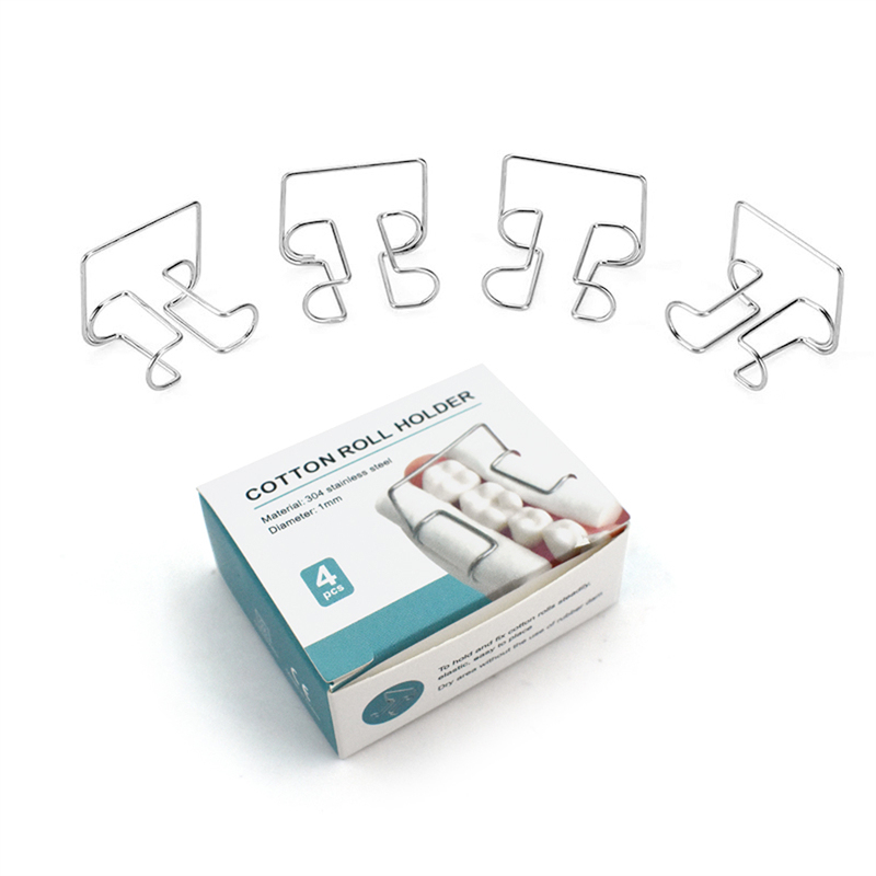 4Pcs Dental Cotton Roll Holder Stainless Steel Surgical Isolating Teeth Clip Holders