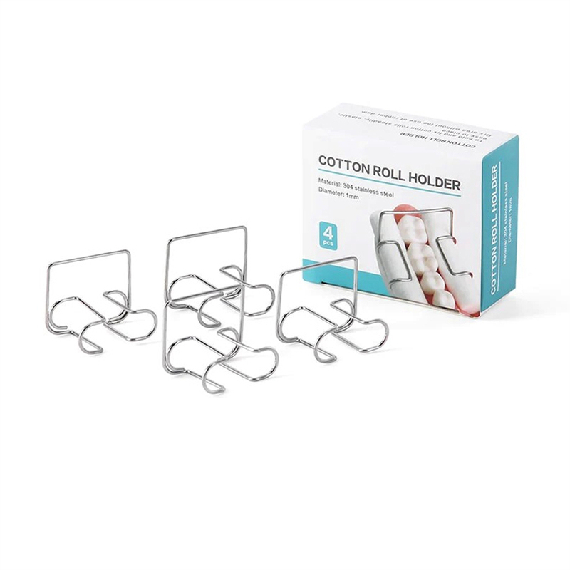 4Pcs Dental Cotton Roll Holder Stainless Steel Surgical Isolating Teeth Clip Holders