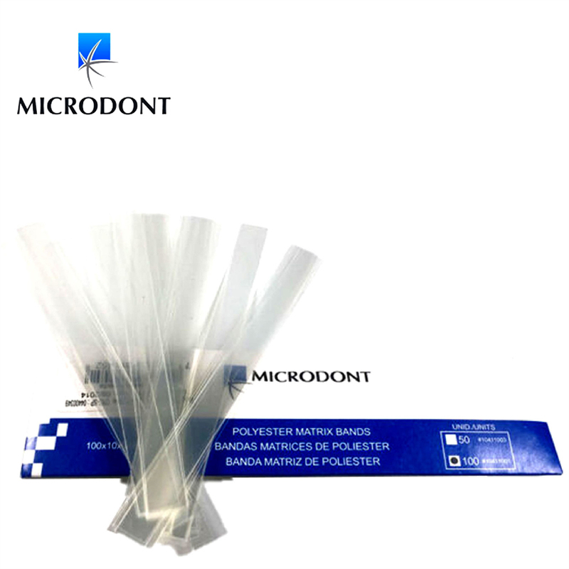 Dental Clinical Microdont Polyester Matrix Bands Filling Decayed Tooth Clear