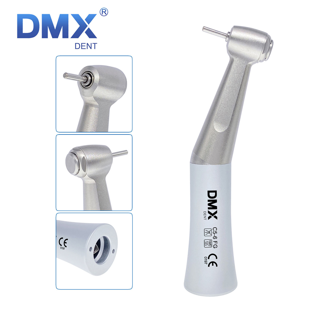 DMXDENT C5-6FG Dental Contra Angle Low Speed Handpiece 1:1 Direct Drive 1.6mm FG Burs