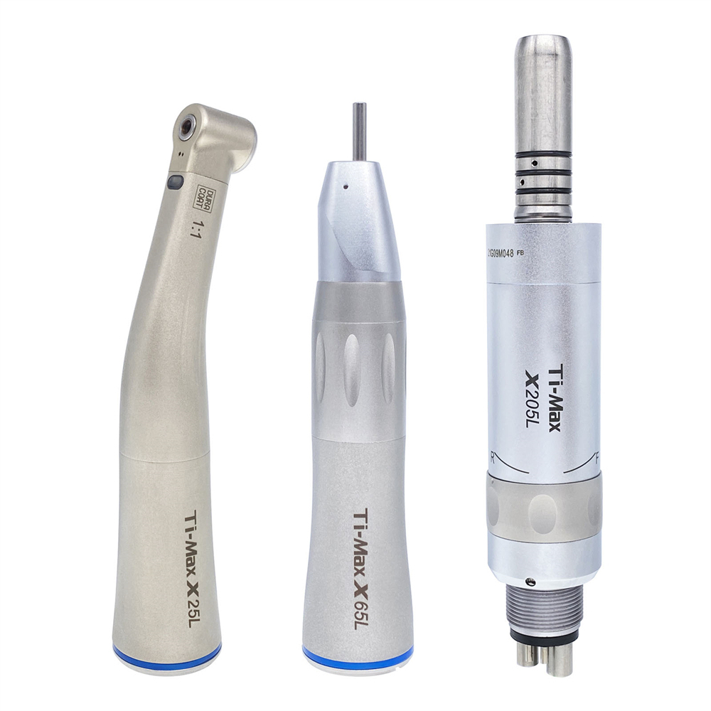 Dental Fiber Optic Contra Angle Straight Air Motor 6 Holes Low Speed Kit NSK Style