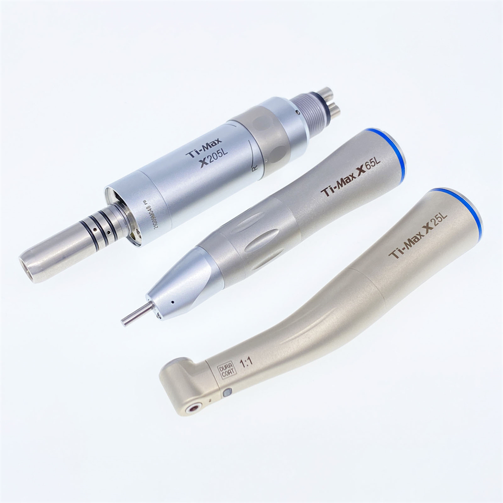 Dental Fiber Optic Contra Angle Straight Air Motor 6 Holes Low Speed Kit NSK Style