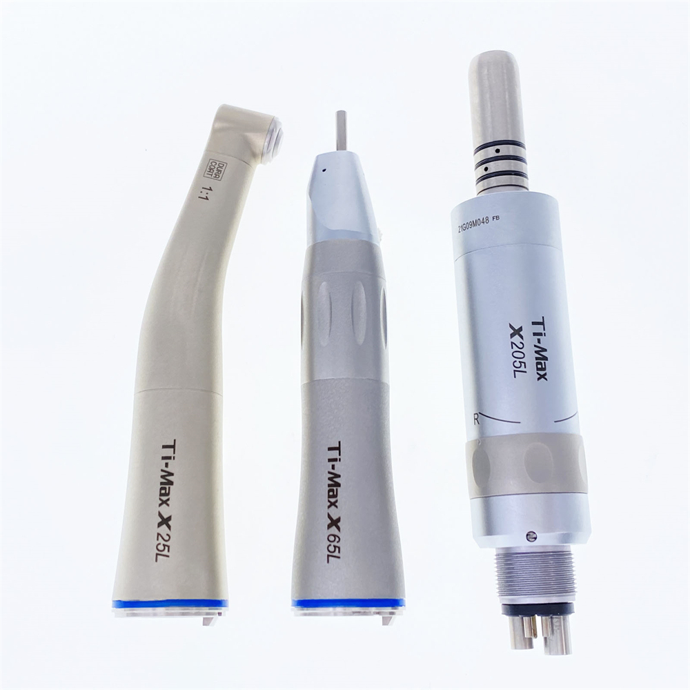 Dental Fiber Optic Contra Angle Straight Air Motor 6 Holes Low Speed Kit NSK Style
