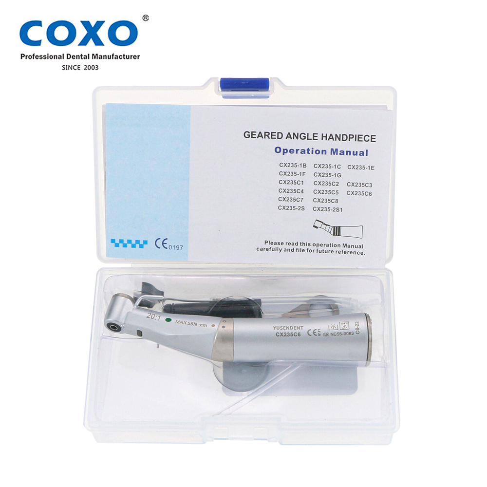 COXO Dental CX235C6-22 Handpiece Low Speed Implant Surgical Contra Angle 20:1