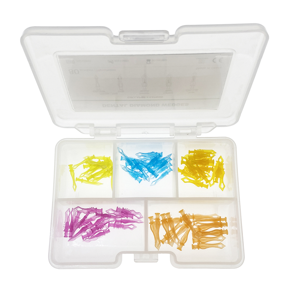 80pcs Dental Diamond Wedges Plastic Fixing Diastema Adaptive Interdental Wedge