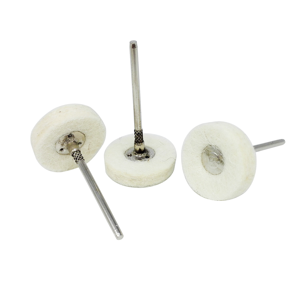 10Pcs Dental Wool Polishing Wheel Buffing Felt Polish Brushes 2.35mm Grinding Buffing