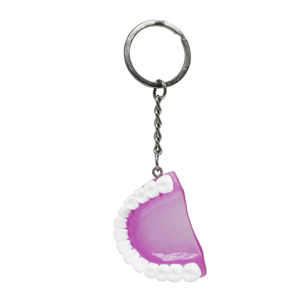 1Pc Teeth Keychain Dentist Key Chains Tooth Model Shape Dental Clinic Small Gift