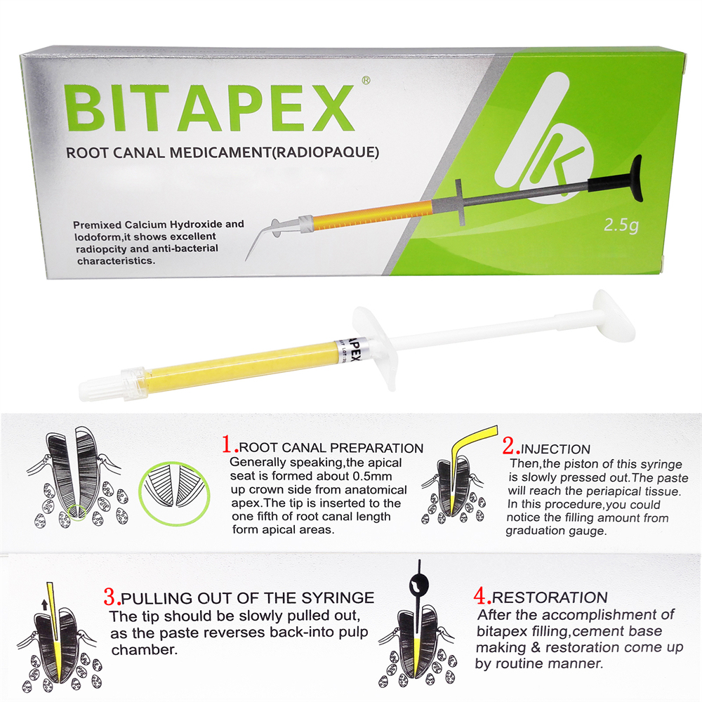 BITAPEX Dental Root Canal Medicament RADIOPAQUE Premixed Calcium Hydroxide 2.5g