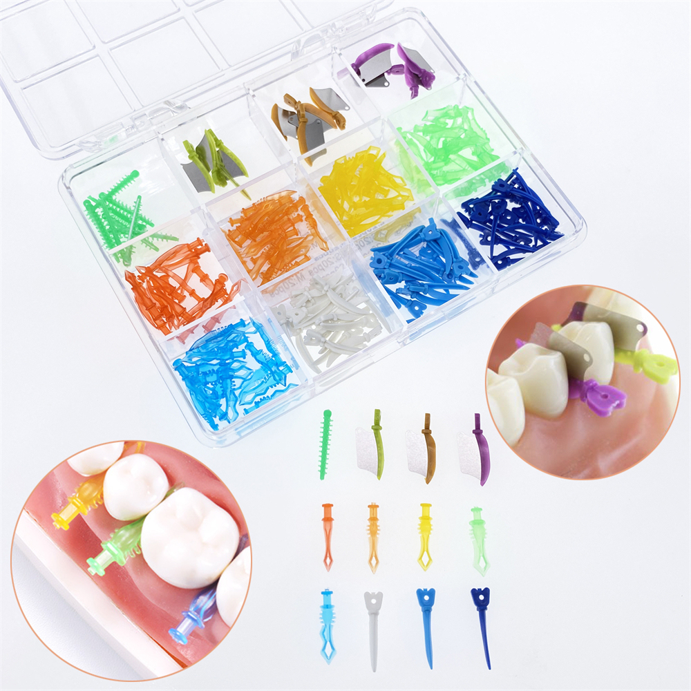 Interdental Wedges Kit Dental Sectional Matrix Diamond Wedges Fender Diastema