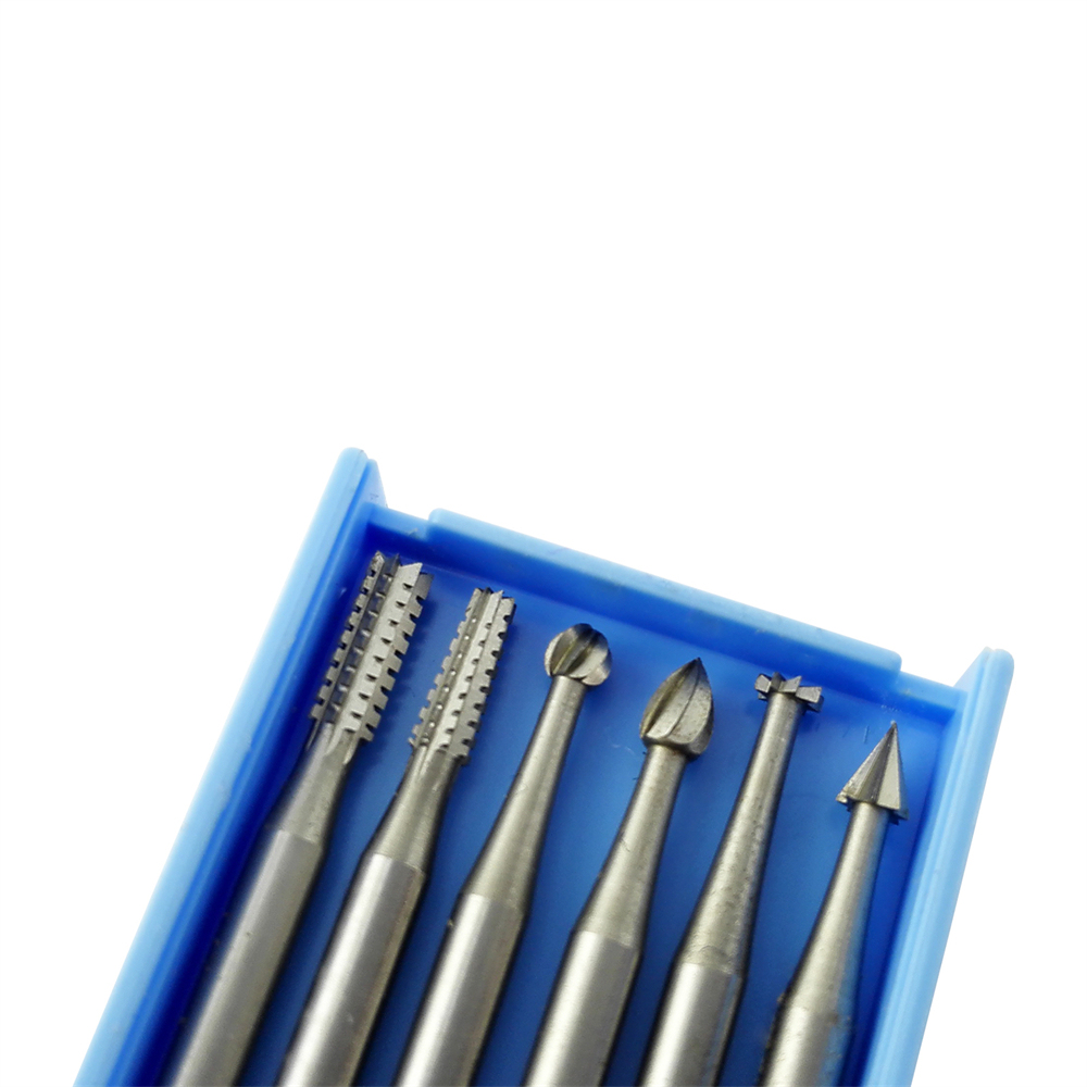 6pcs/box 2.35mm Dental Tungsten Steel Engraving Knife Wood Milling Cutter For Clinic Lab