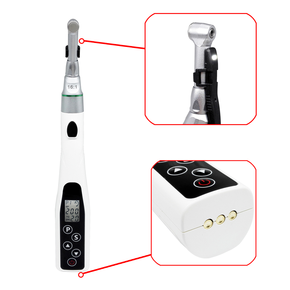 Dental LED Cordless Endo Motor Root Canal Endodontic​s Treatment 16:1 Handpiece