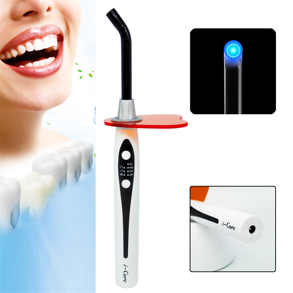 Dental i-Cure Wireless LED Curing Light Lamp 1500mW/cm² Full Ramp Pulse Mode