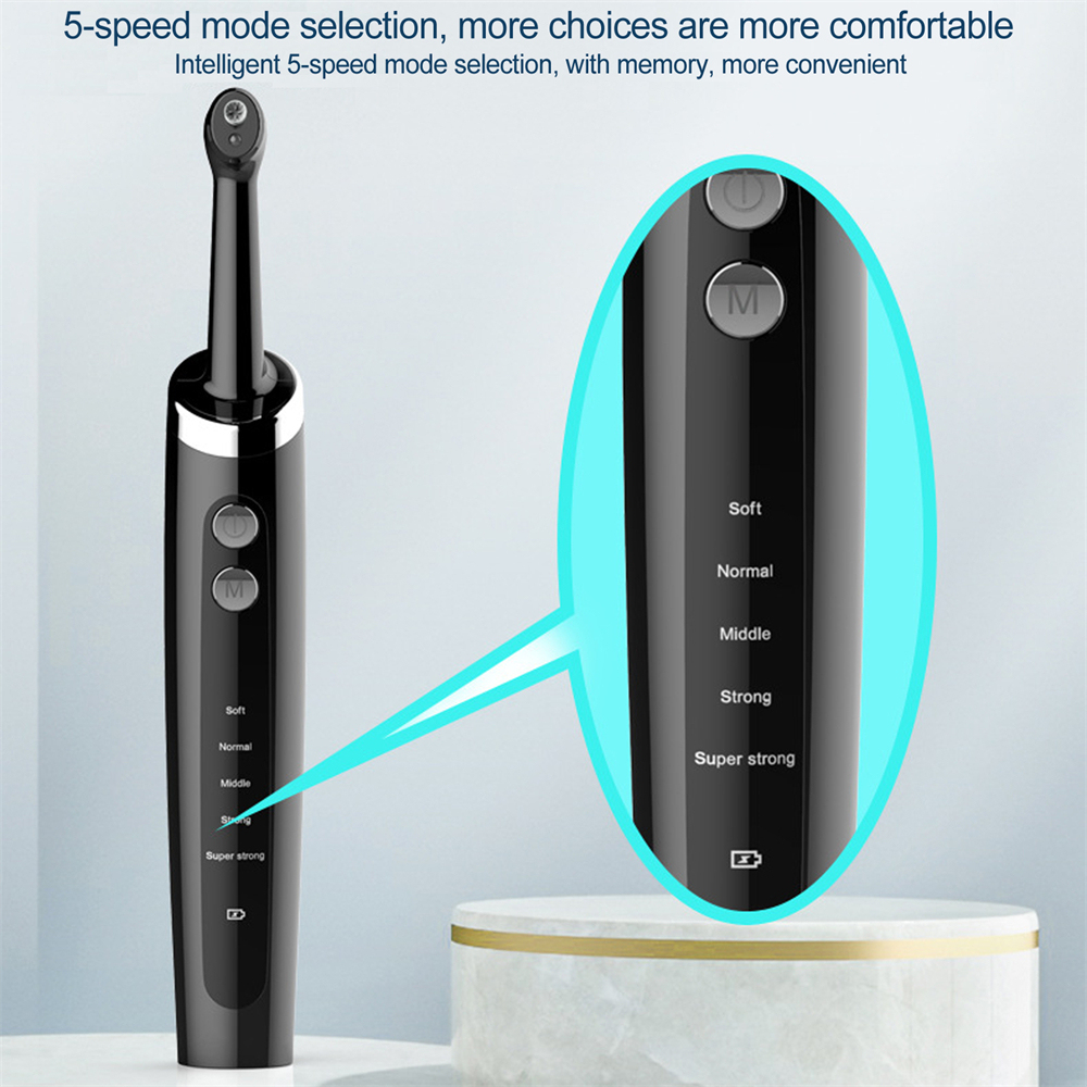 Electric Cordless Tooth Polisher & Plaque Remover for Dental Cleaning, Whitening