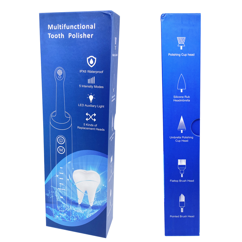 Electric Cordless Tooth Polisher & Plaque Remover for Dental Cleaning, Whitening