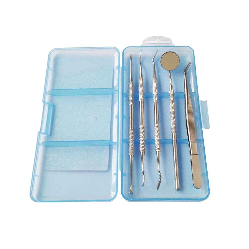 Stainless Steel Dental Cleaning Probe Tweezers Tools