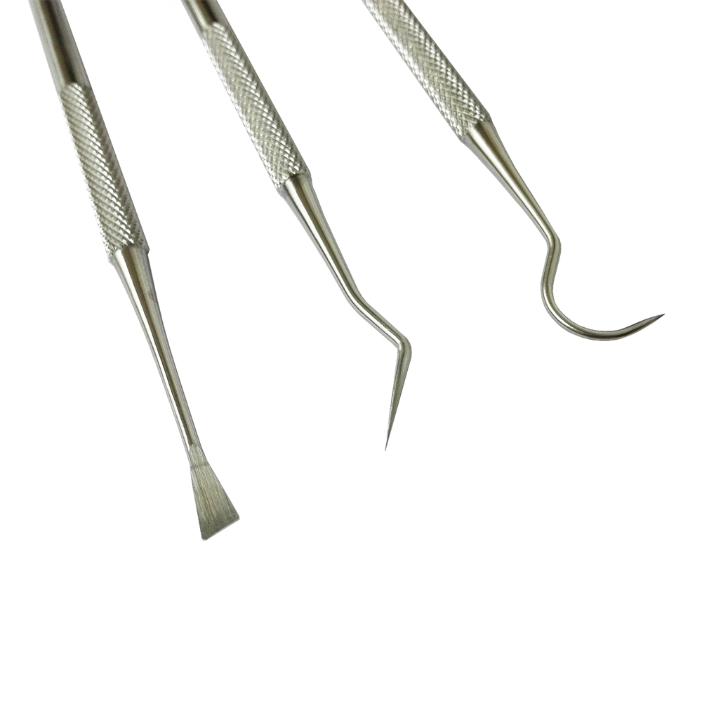 Stainless Steel Dental Cleaning Probe Tweezers Tools